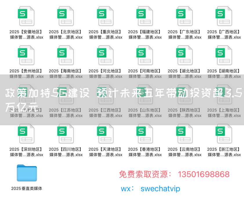政策加持5G建设 预计未来五年带动投资超3.5万亿元